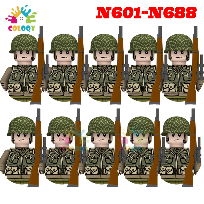 Lego Minifigure Holder - Детские игрушки WW2 10 шт./компл. N601-N688