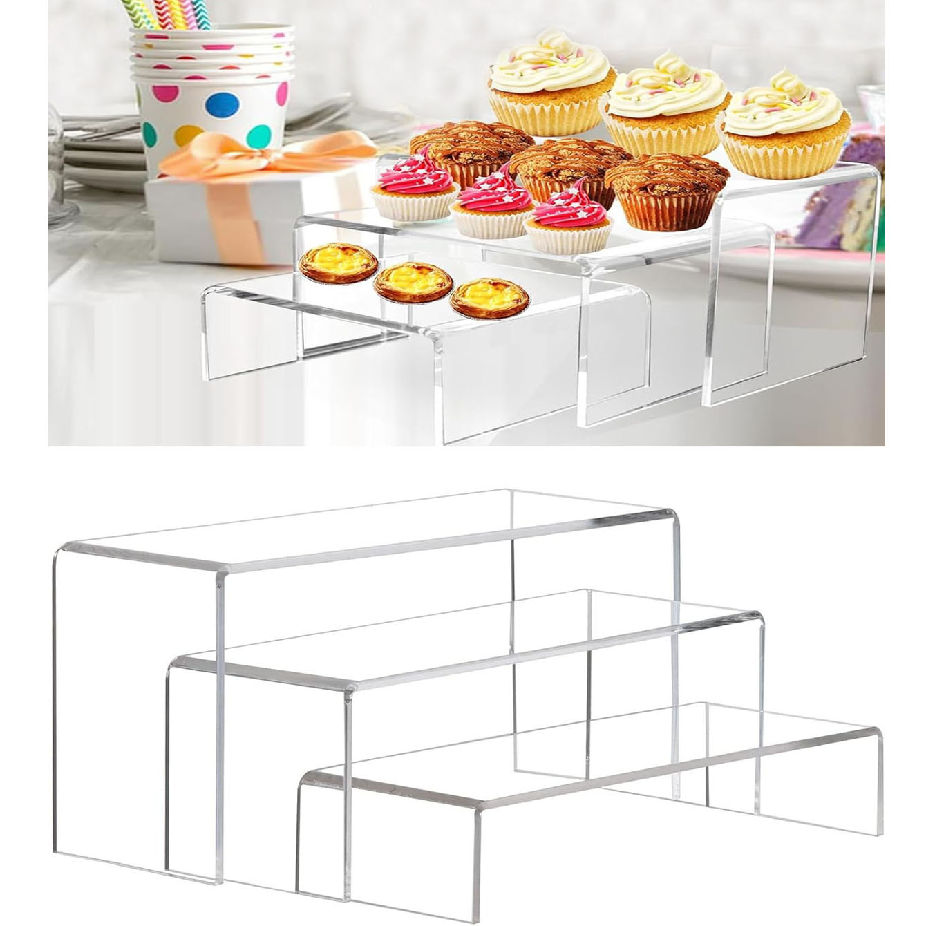Pop Display Shelf - 3 акриловые демонстрационные полки, прозрачные полки