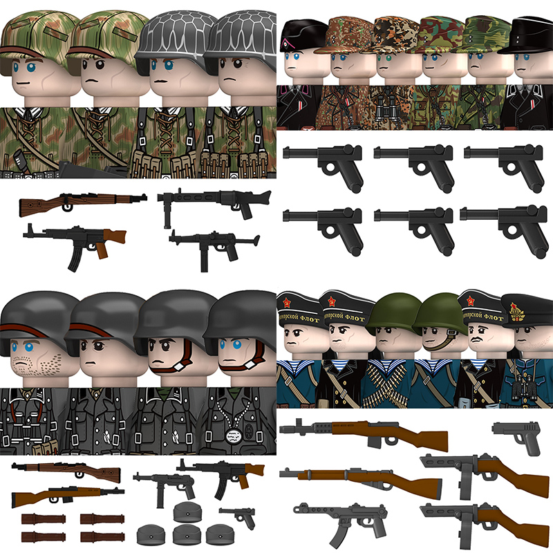 Lego Minifigure Holder - WW2 военные немецкие североафриканские легионы солдаты