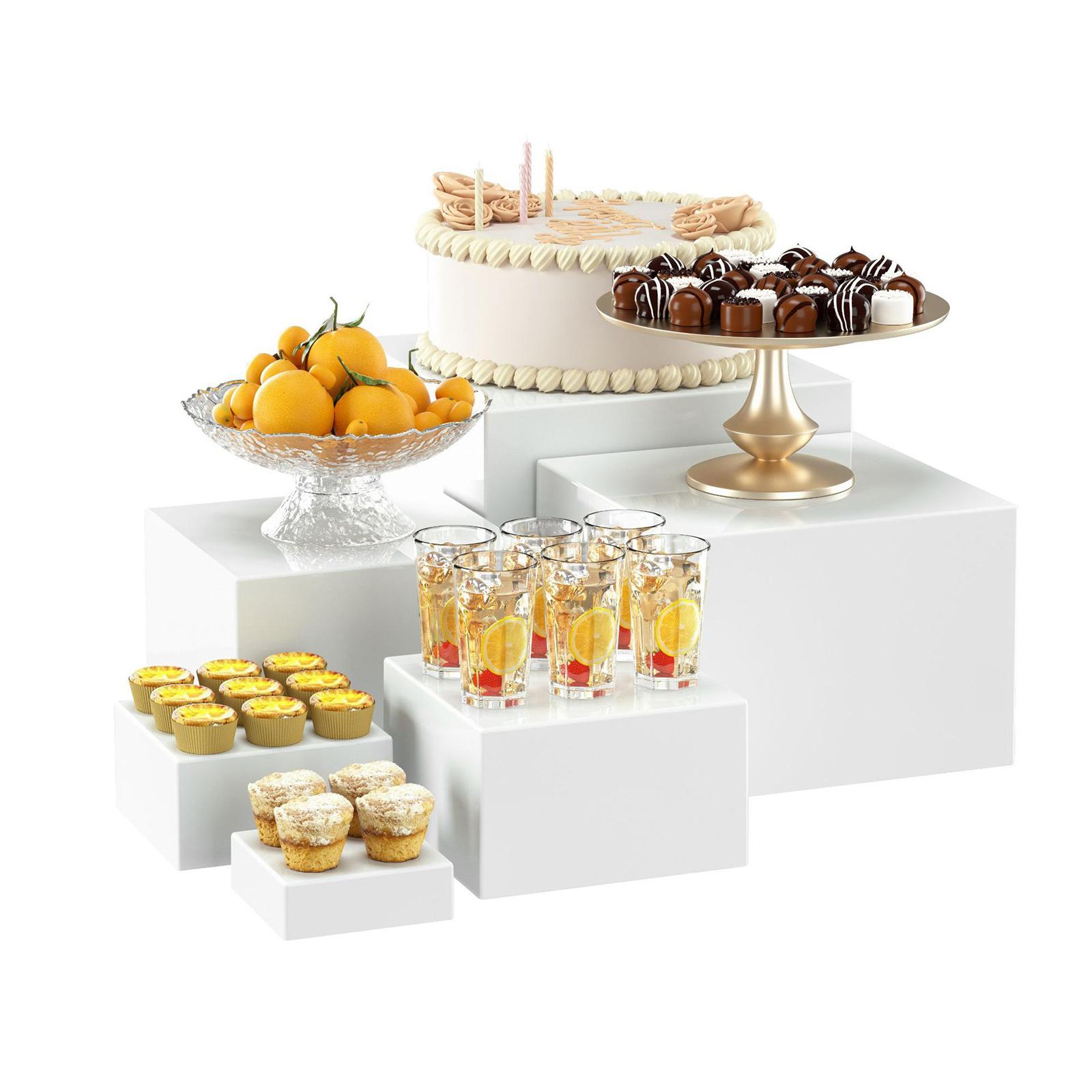 Display Risers Set - 6x акриловая стойка для шведского стола,