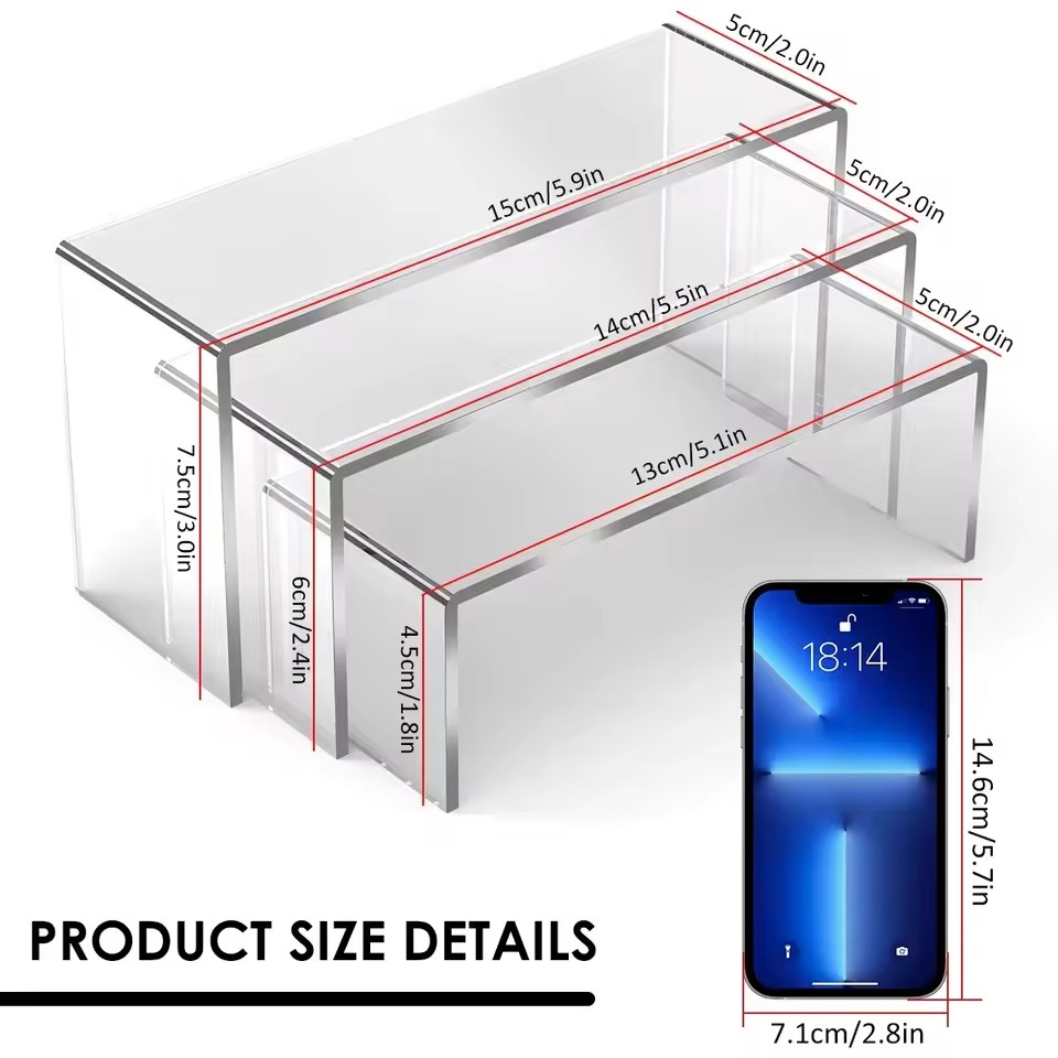 3/6/9/12 шт., прозрачная акрил – обзор и цена Display Risers Set