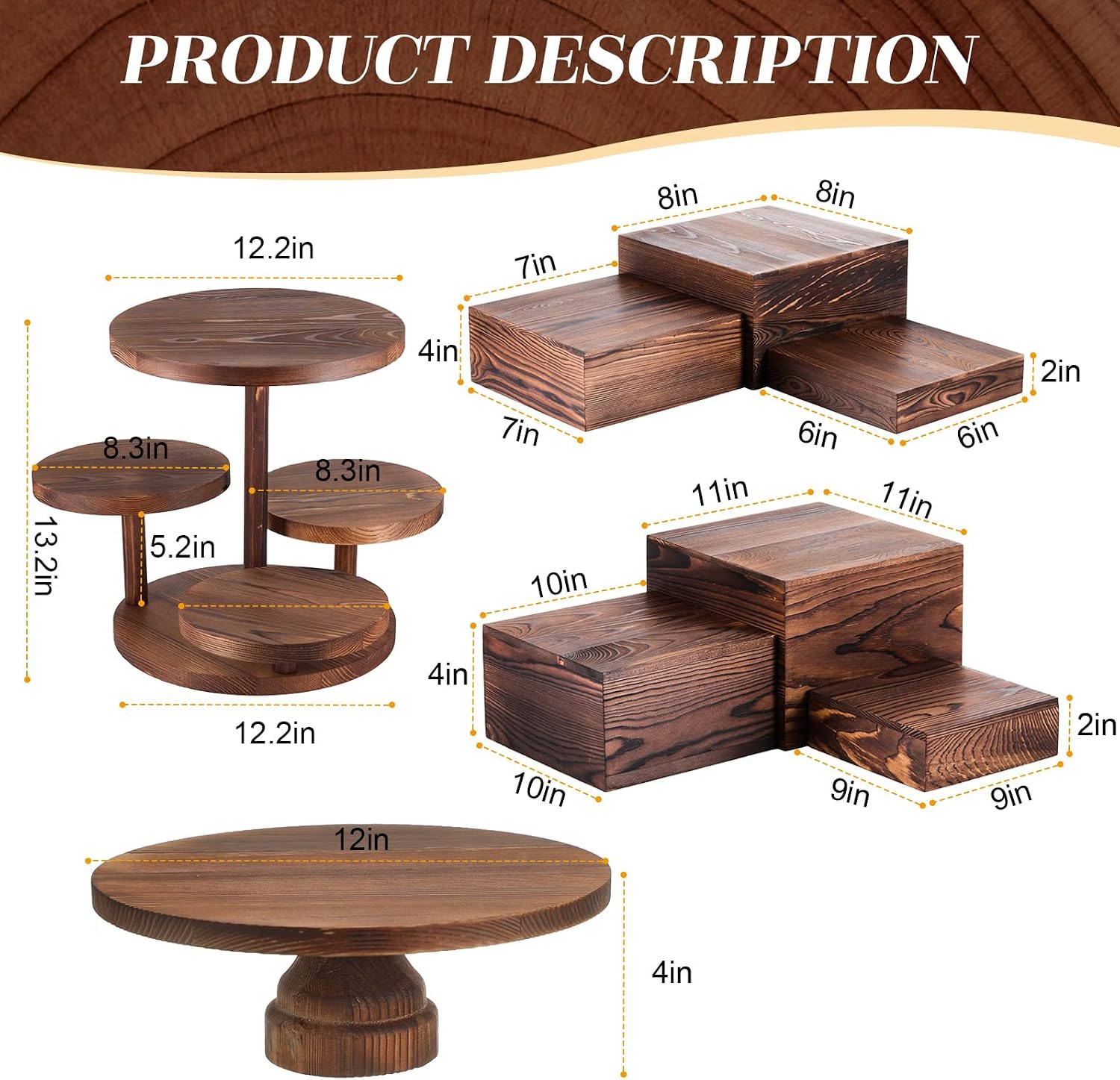 Набор из 8 деревянных подставо – обзор и цена Display Risers Set