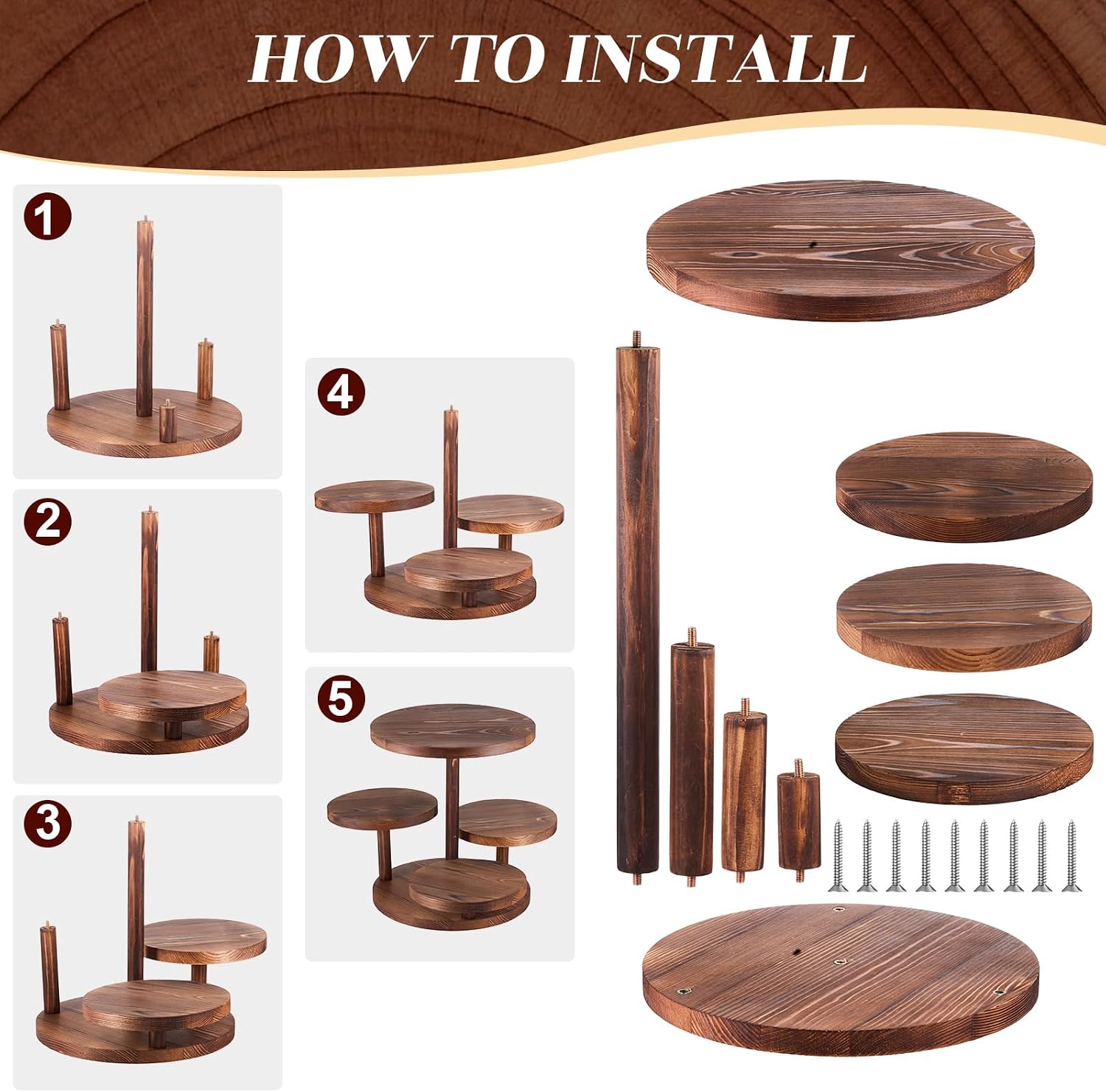 Набор из 8 деревянных подставо – обзор и цена Display Risers Set